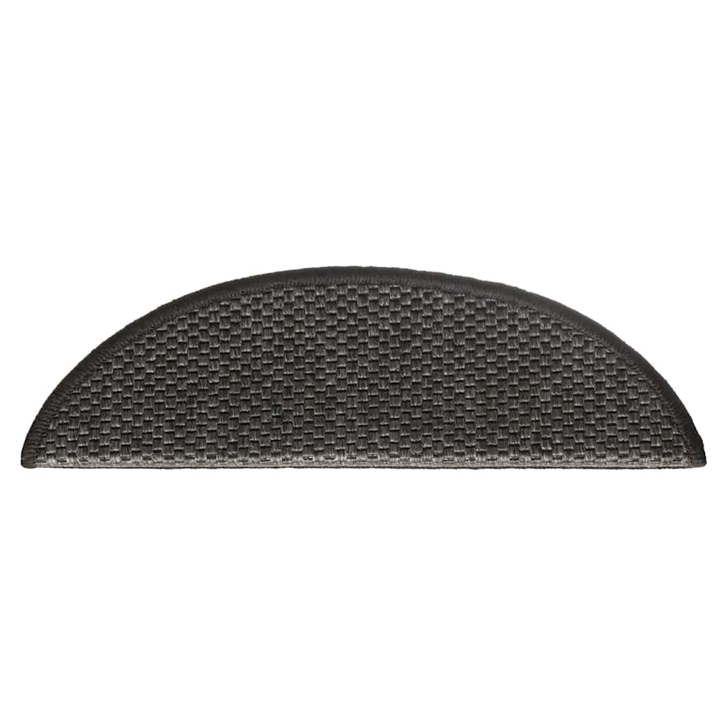 Self-adhesive Stair Mats Sisal-Look 15 pcs 56x20 cm Anthracite