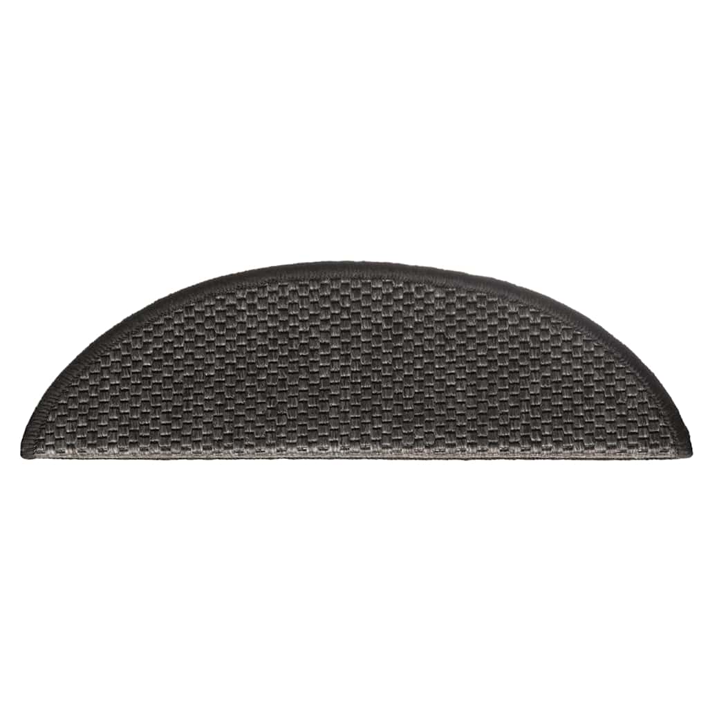 Self-adhesive Stair Mats Sisal-Look 15 pcs 56x20 cm Anthracite