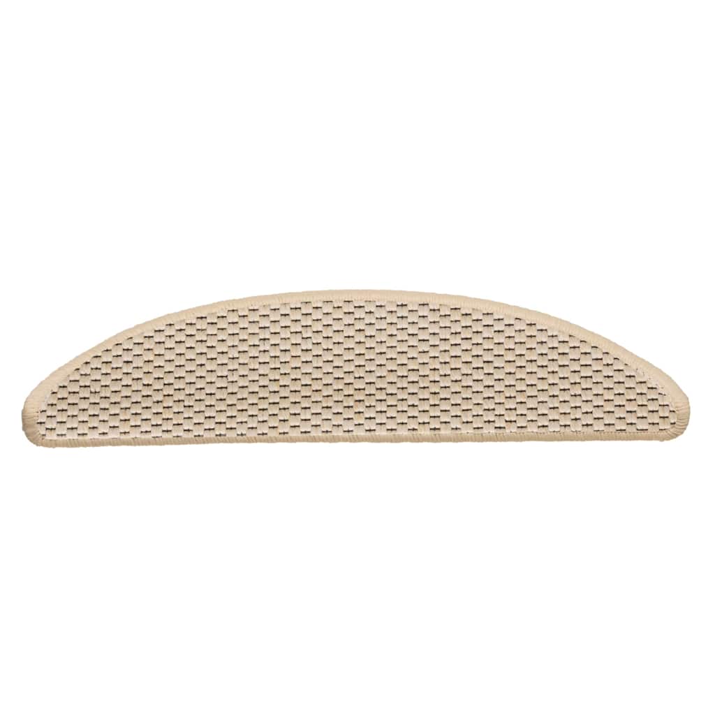 Stair Mats Self-adhesive Sisal-Look 15 pcs 56x17x3 cm Berber