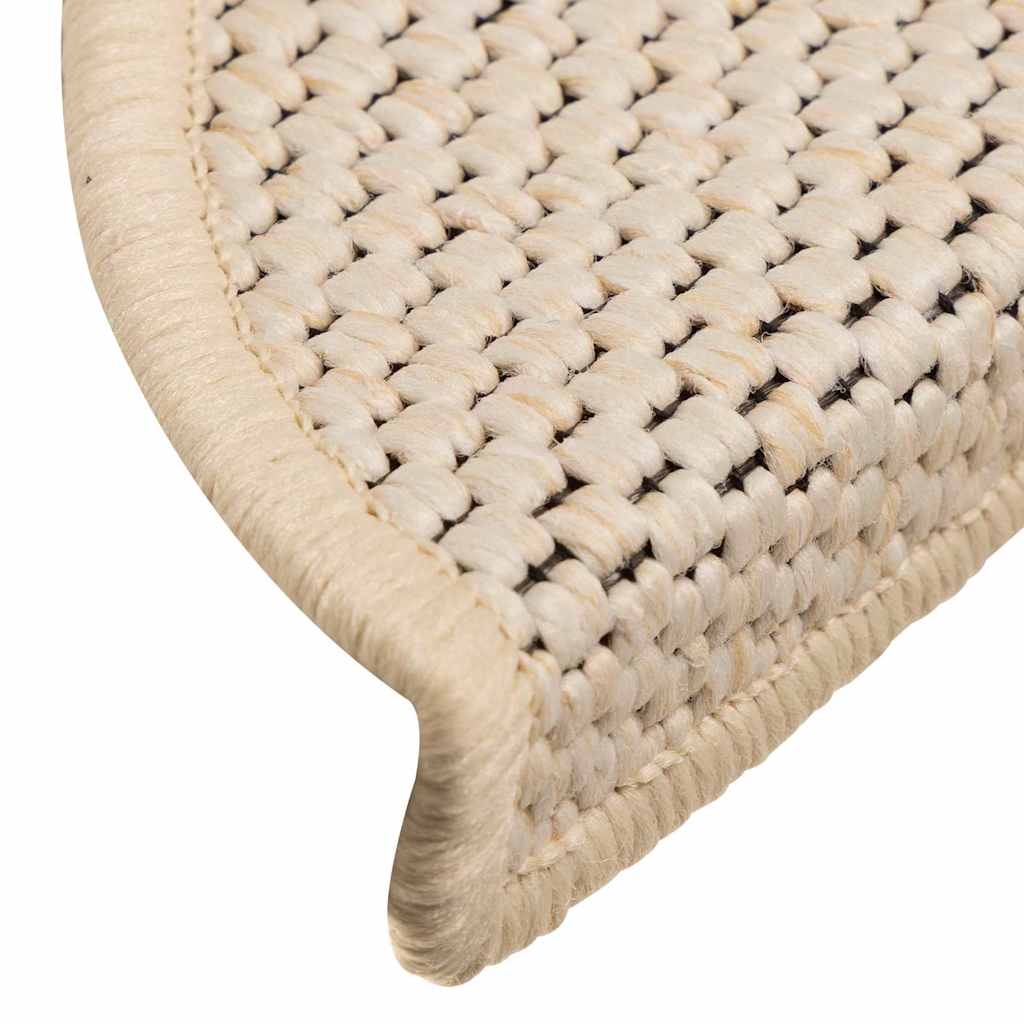 Stair Mats Self-adhesive Sisal-Look 15 pcs 56x17x3 cm Berber
