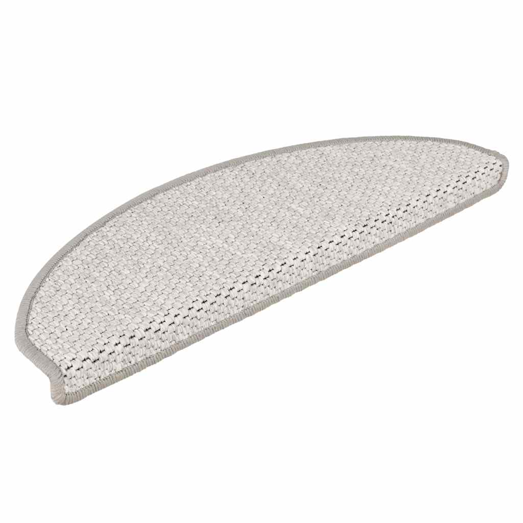 Stair Mats Self-adhesive Sisal-Look 15 pcs 65x21x4 cm Platina
