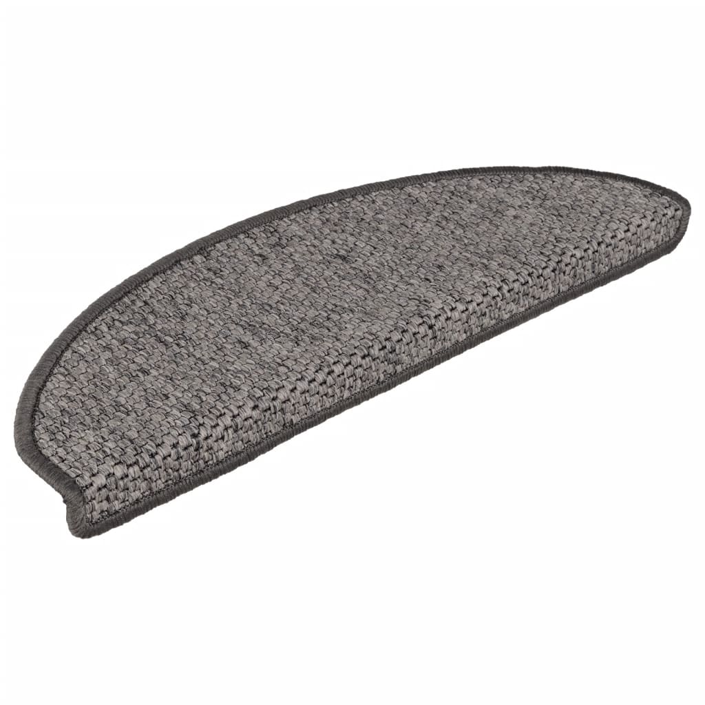 Trapmatten Zelfklevend Sisal-Look 15 st 65x21x4 cm Antraciet