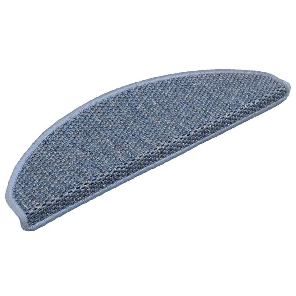 Stair Mats Self-adhesive Sisal-Look 15 pcs 65x21x4 cm Blue