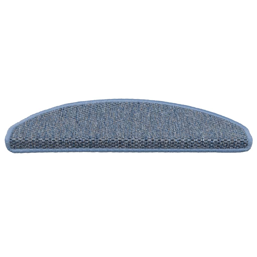 Stair Mats Self-adhesive Sisal-Look 15 pcs 65x21x4 cm Blue