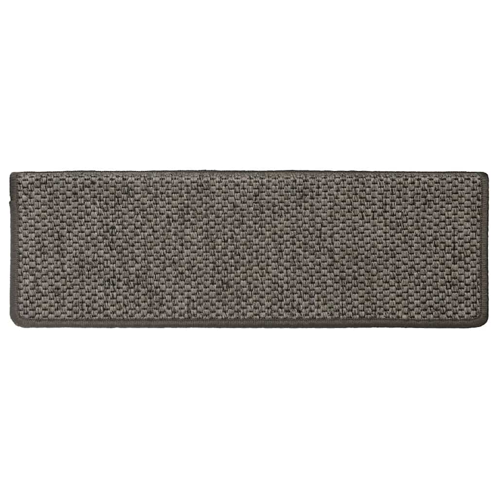 Stair Mats Self-adhesive Sisal-Look 15 pcs 65x21x4 cm Grey and Beige