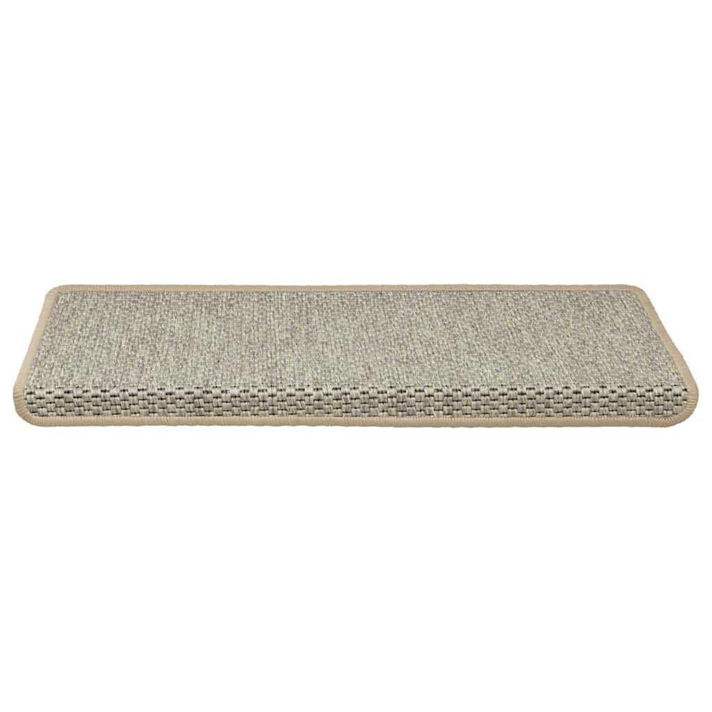 Stair Mats Self-adhesive Sisal-Look 15 pcs 65x21x4 cm Light Green