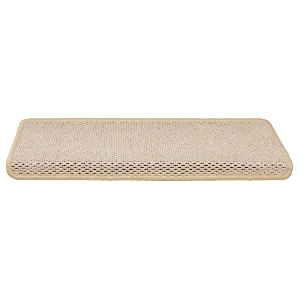 Stair Mats Self-adhesive Sisal-Look 15 pcs 65x21x4 cm Berber