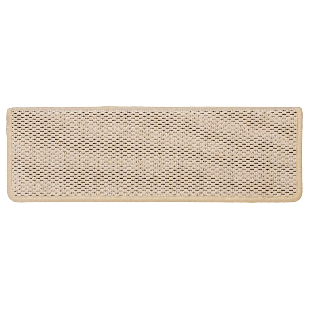 Stair Mats Self-adhesive Sisal-Look 15 pcs 65x21x4 cm Berber