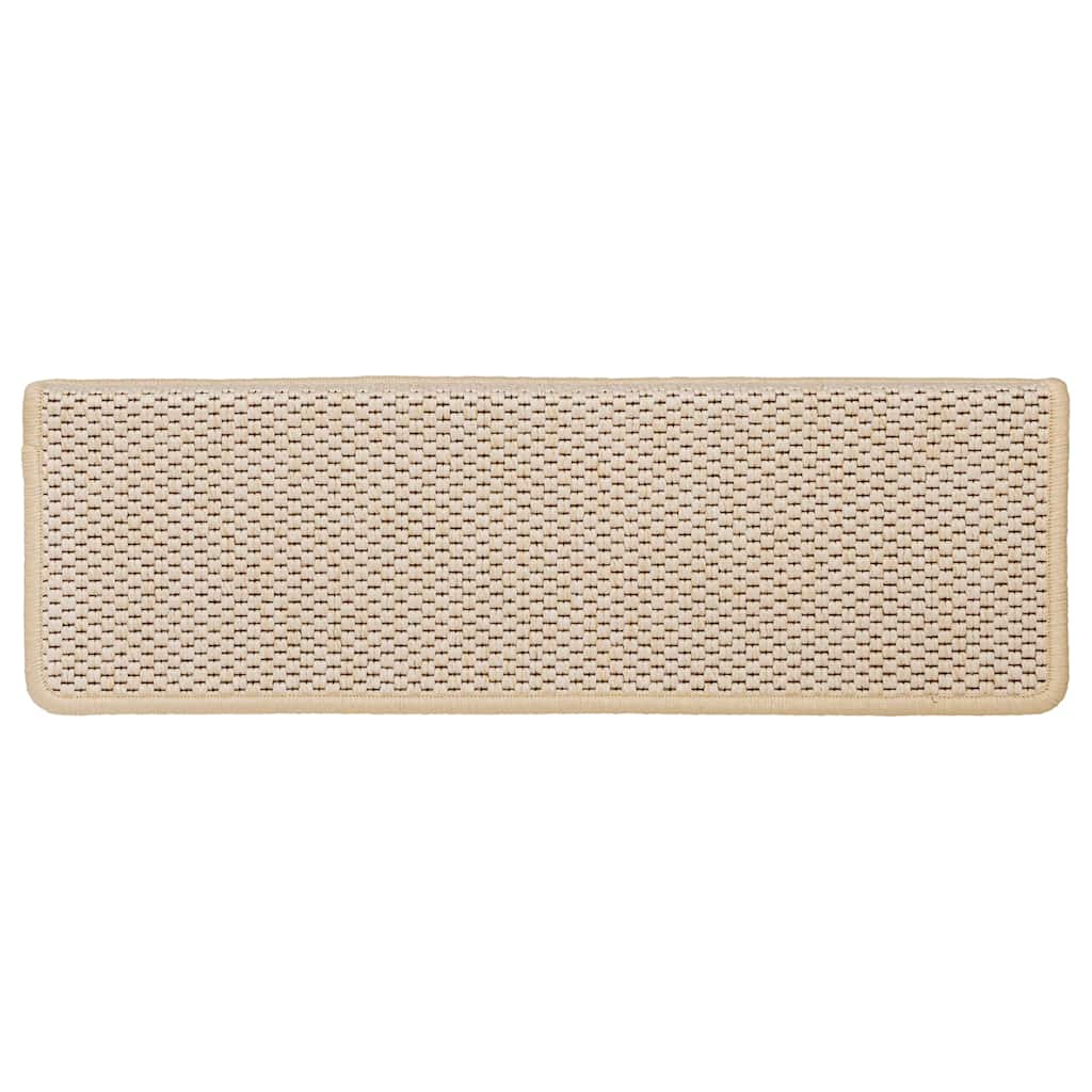 Stair Mats Self-adhesive Sisal-Look 15 pcs 65x21x4 cm Berber