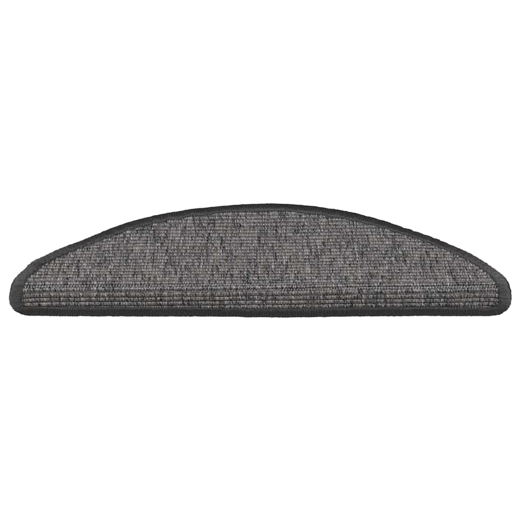 Stair Mats 15 pcs 56x17x3 cm Beige and Grey Half Round