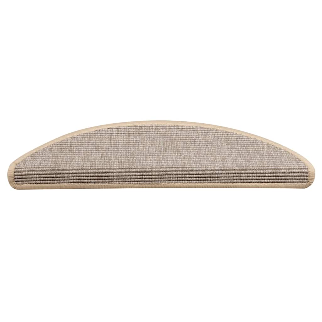 Stair Mats 15 pcs 56x17x3 cm Silver Half Round