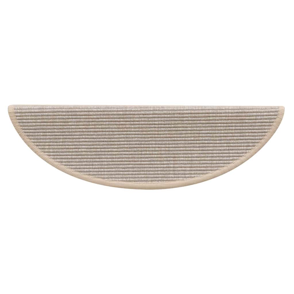 Stair Mats 15 pcs 56x17x3 cm Silver Half Round