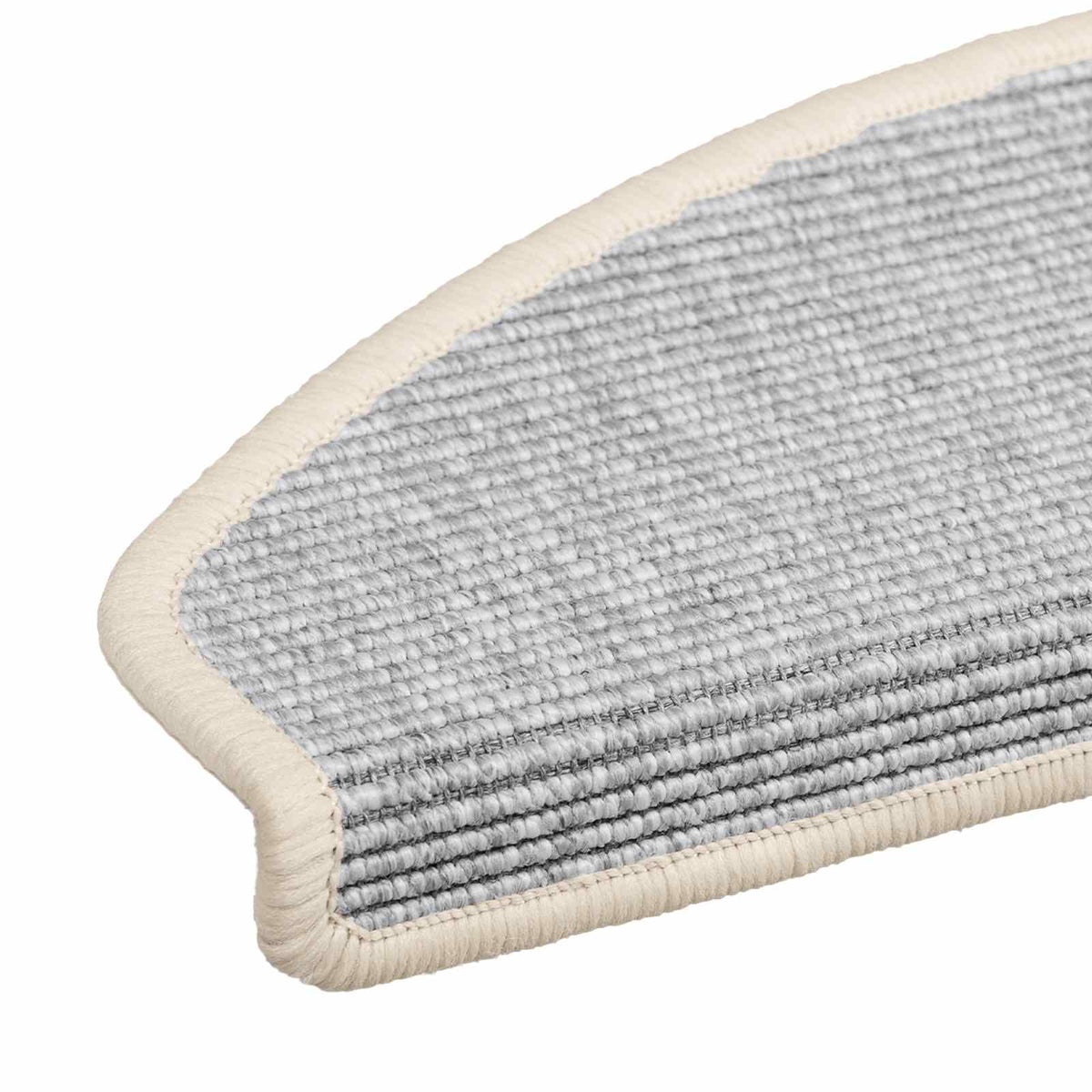 Stair Mats 15 pcs 65x21x4 cm Silver Half Round Large