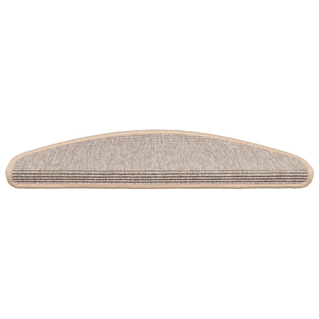 Stair Mats 15 pcs 65x21x4 cm Silver Half Round Large