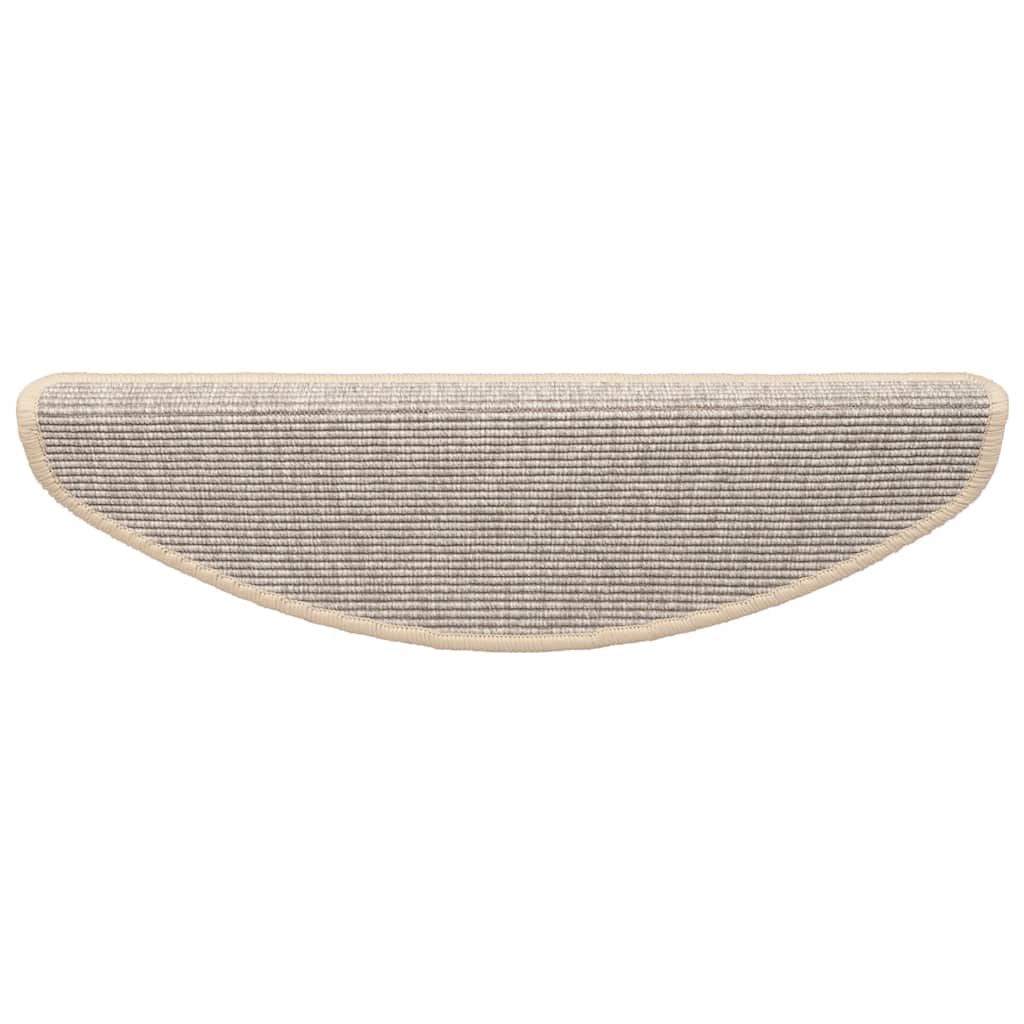Stair Mats 15 pcs 65x21x4 cm Silver Half Round Large