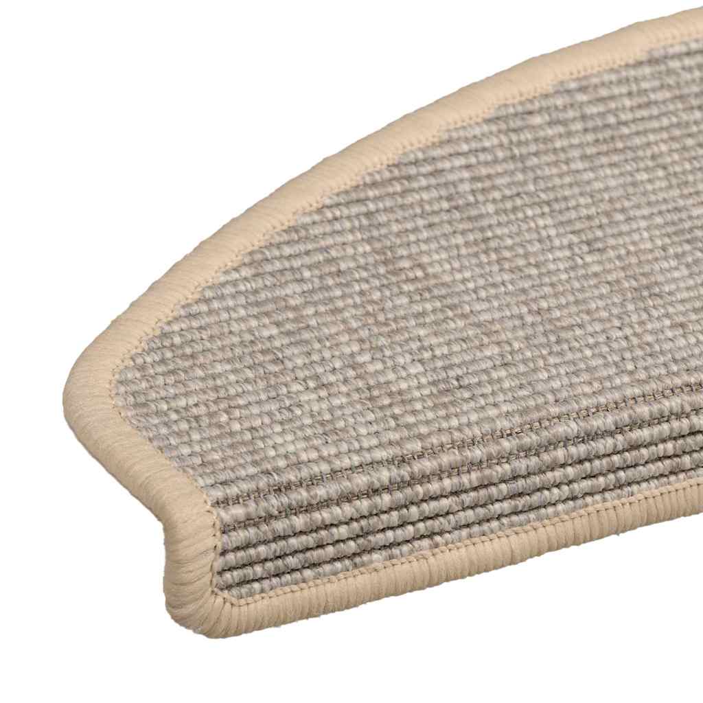 Stair Mats 15 pcs 65x21x4 cm Silver Half Round Large
