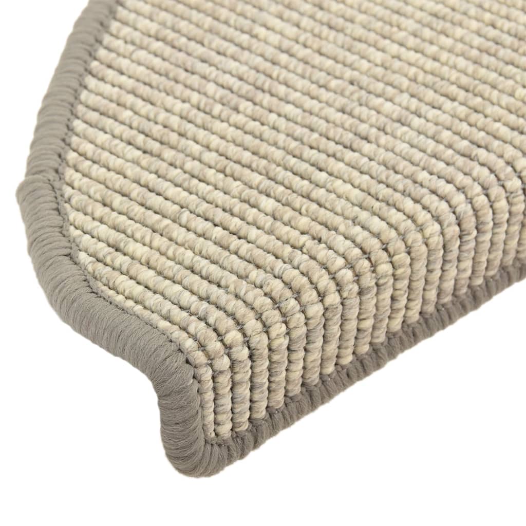Stair Mats 15 pcs 65x21x4 cm Silver Half Round Large