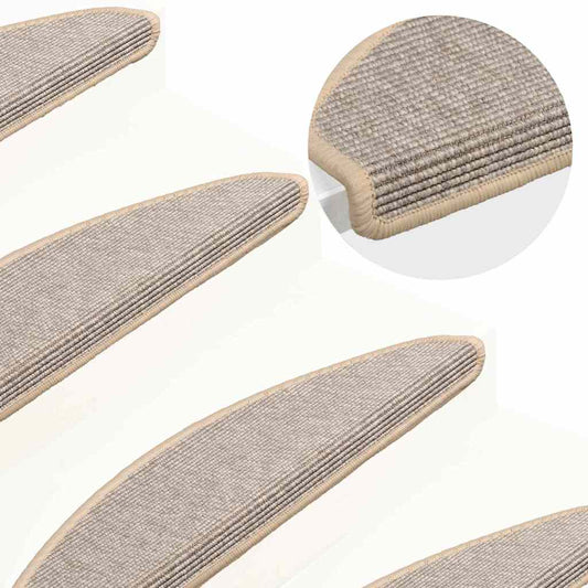 Stair Mats 15 pcs 65x21x4 cm Silver Half Round Large