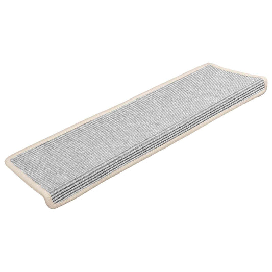 Stair Mats 15 pcs 65x21x4 cm Silver Rectangular Edge