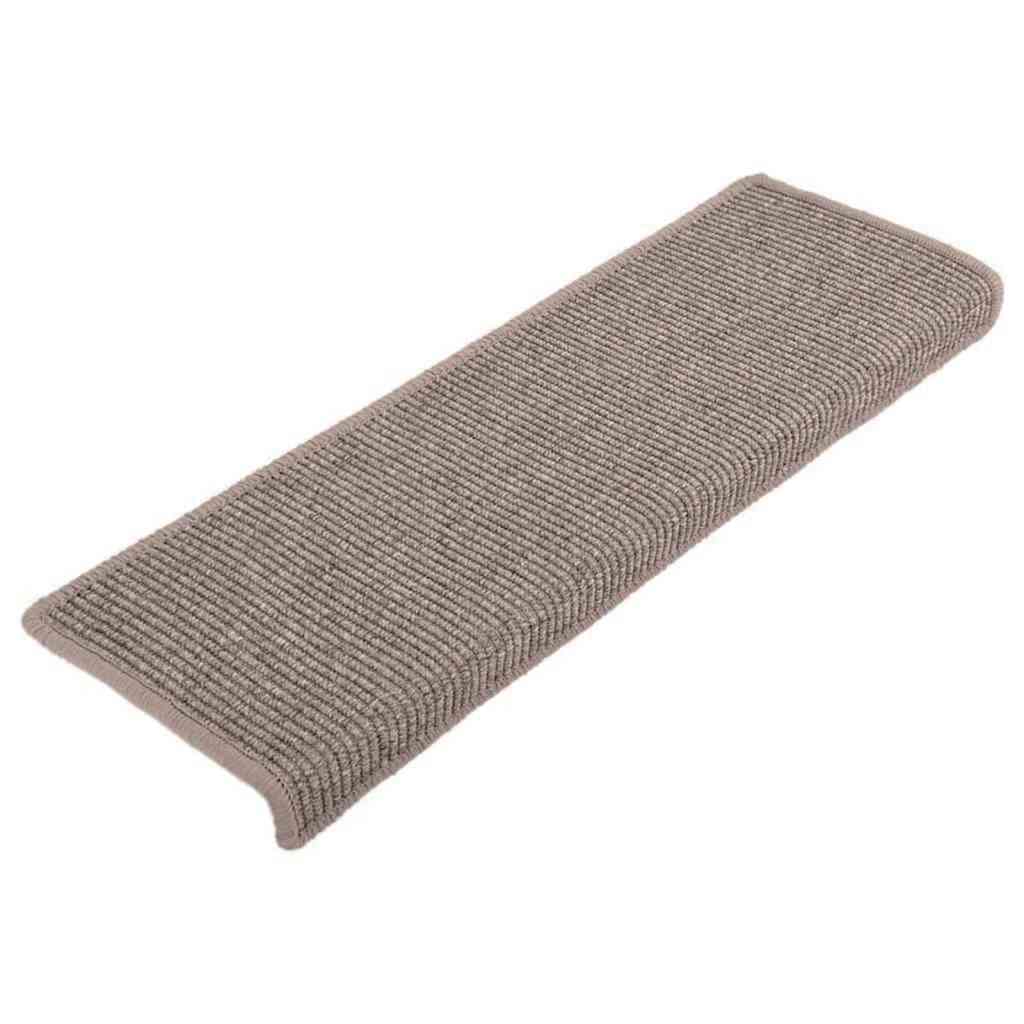 Stair Mats 15 pcs 65x21x4 cm Dark Beige Rectangular Edge