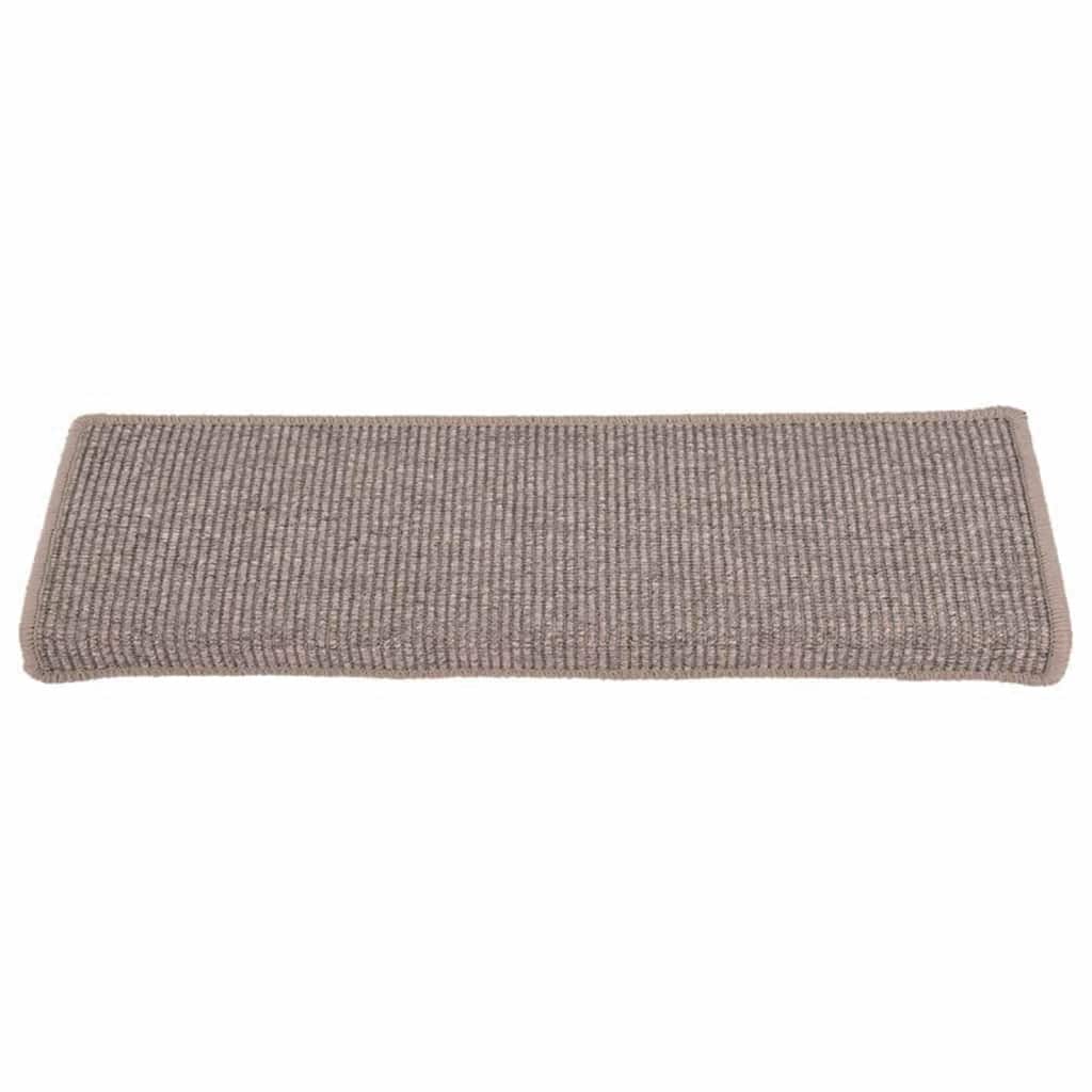 Stair Mats 15 pcs 65x21x4 cm Dark Beige Rectangular Edge