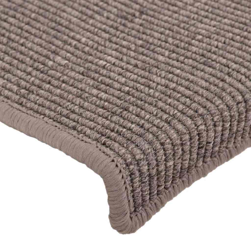 Stair Mats 15 pcs 65x21x4 cm Dark Beige Rectangular Edge