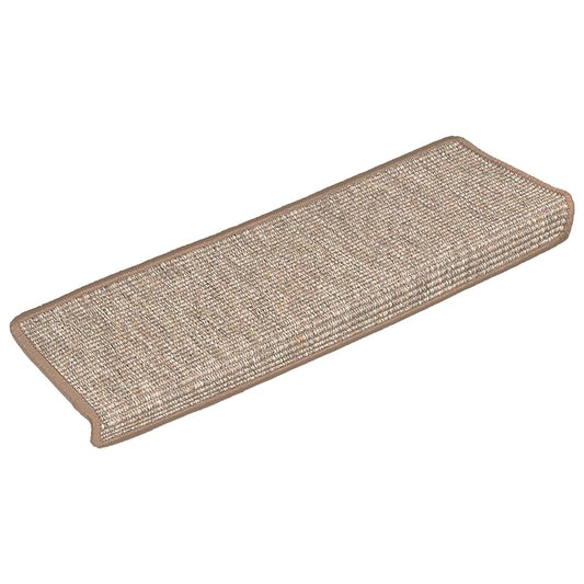 Stair Mats 15 pcs 65x21x4 cm Light Brown Rectangular Edge