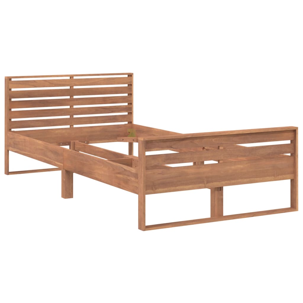 vidaXL Bed Frame without Mattress Solid Teak Wood 100x200 cm