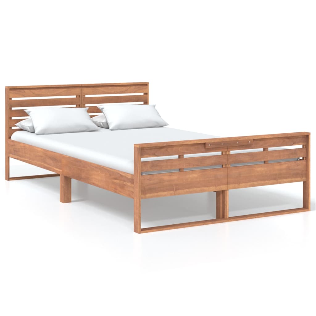 vidaXL Bed Frame without Mattress Solid Teak Wood 120x200 cm