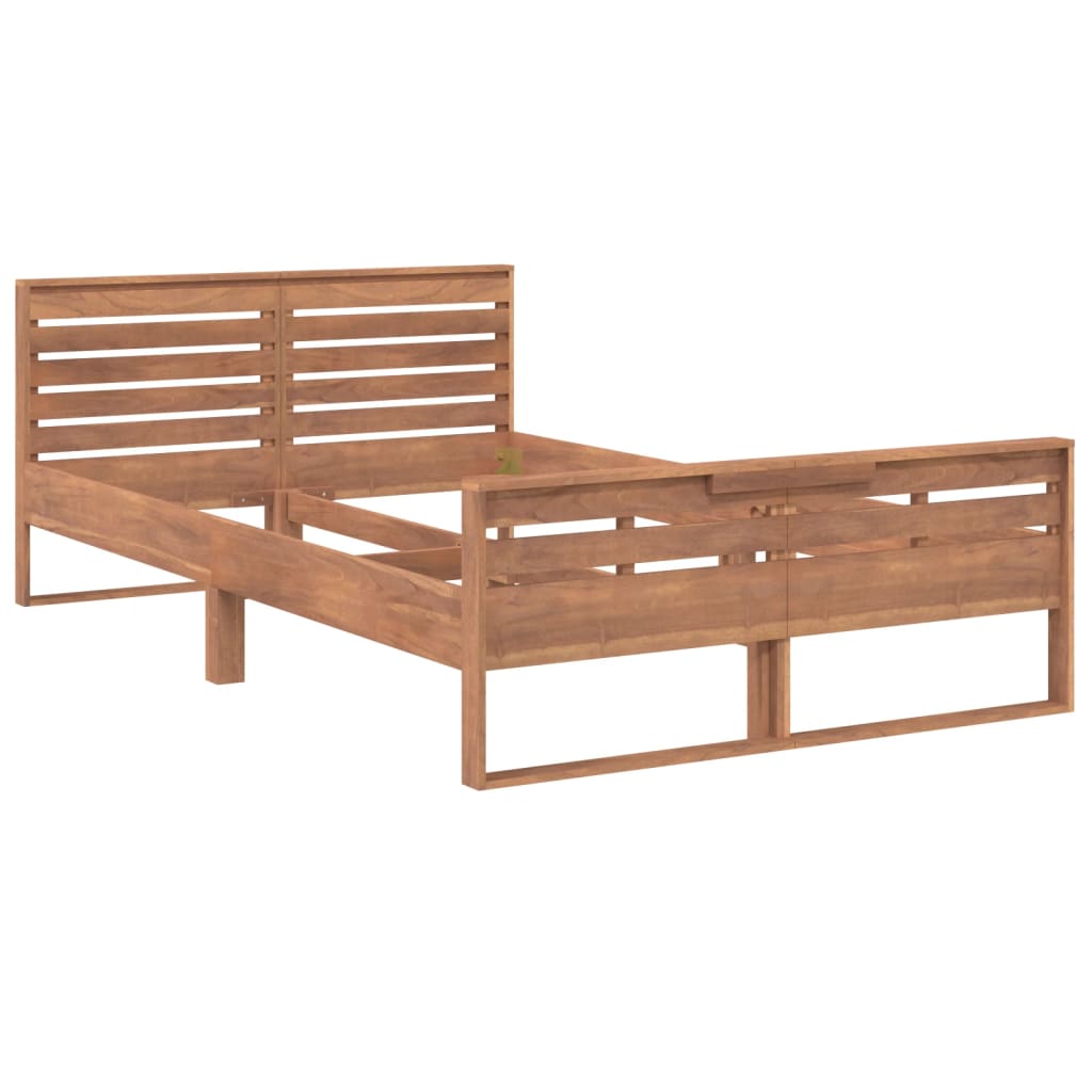 vidaXL Bed Frame without Mattress Solid Teak Wood 120x200 cm