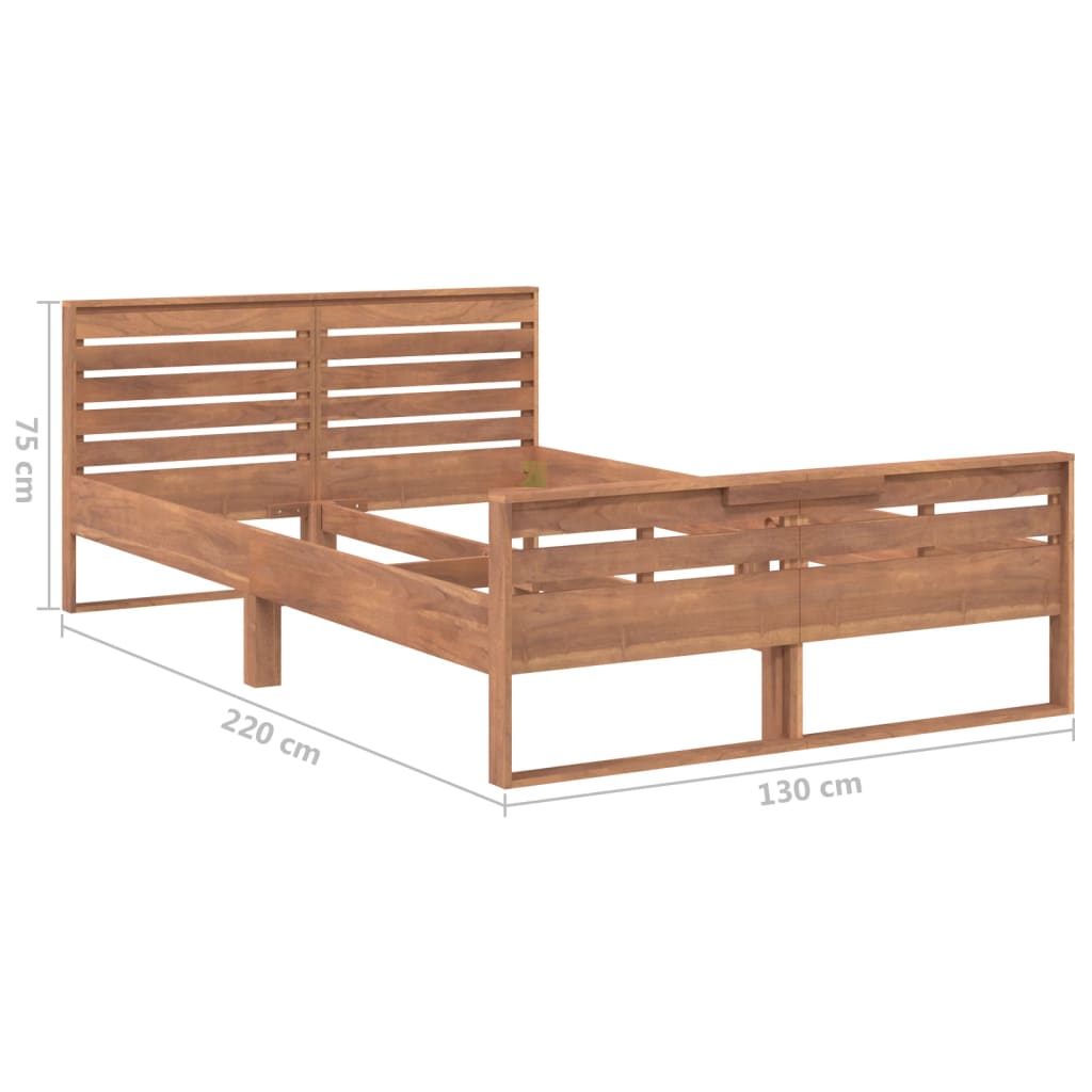 vidaXL Bed Frame without Mattress Solid Teak Wood 120x200 cm