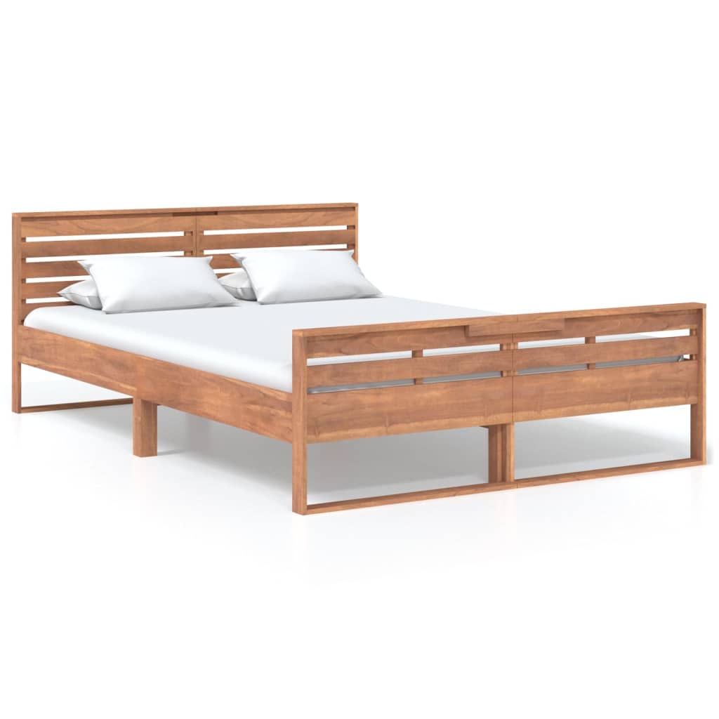 vidaXL Bed Frame without Mattress Solid Teak Wood 140x200 cm