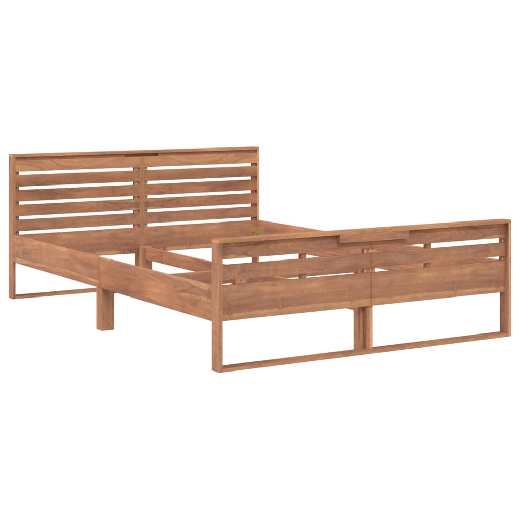 vidaXL Bed Frame without Mattress Solid Teak Wood 140x200 cm