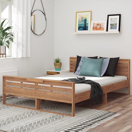 vidaXL Bed Frame without Mattress Solid Teak Wood 140x200 cm