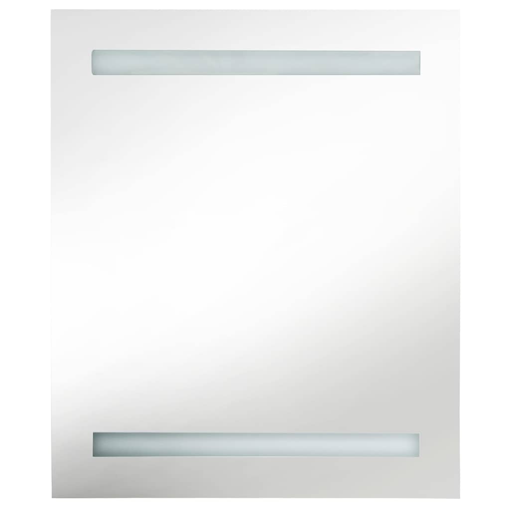 326481 vidaXL LED Bathroom Mirror Cabinet Shining Black 50x14x60 cm
