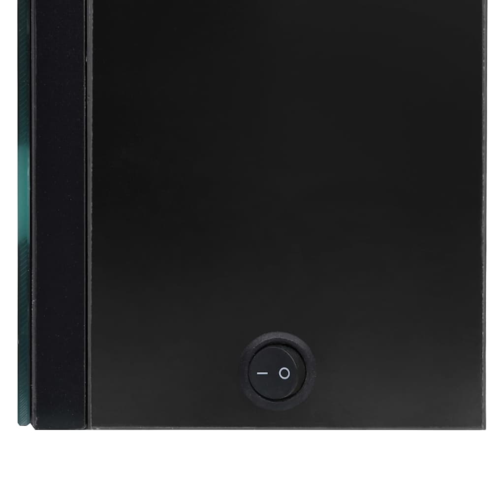 326481 vidaXL LED Bathroom Mirror Cabinet Shining Black 50x14x60 cm