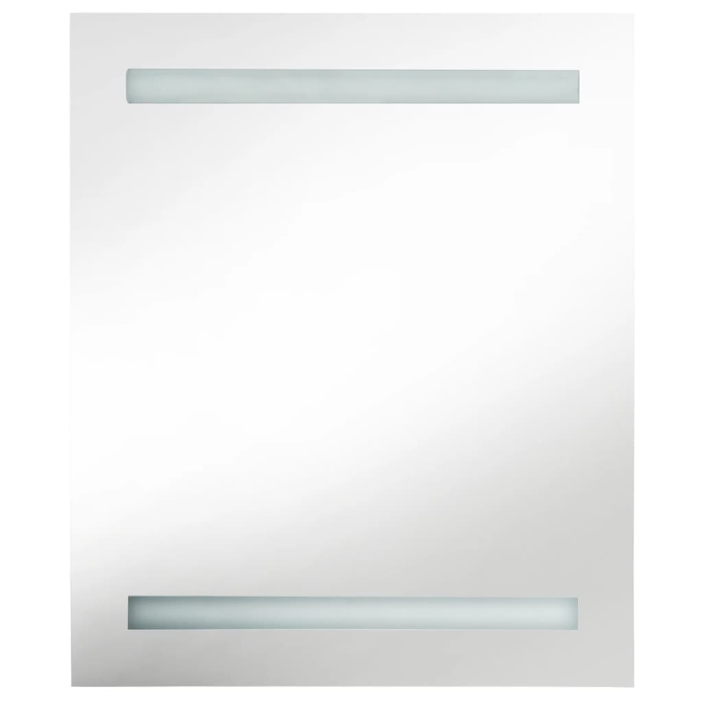 326482 vidaXL LED Bathroom Mirror Cabinet Grey 50x14x60 cm