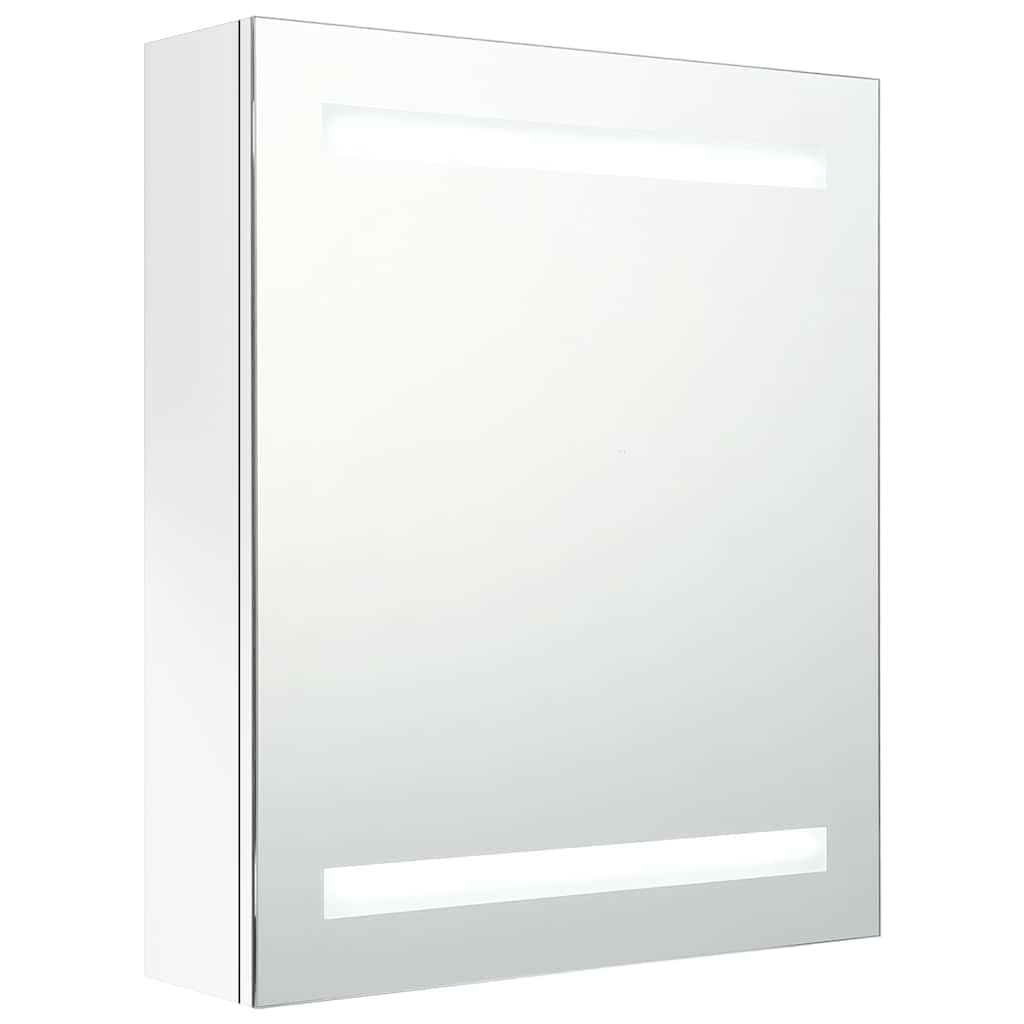 326486 vidaXL LED Bathroom Mirror Cabinet Shining White 50x14x60 cm