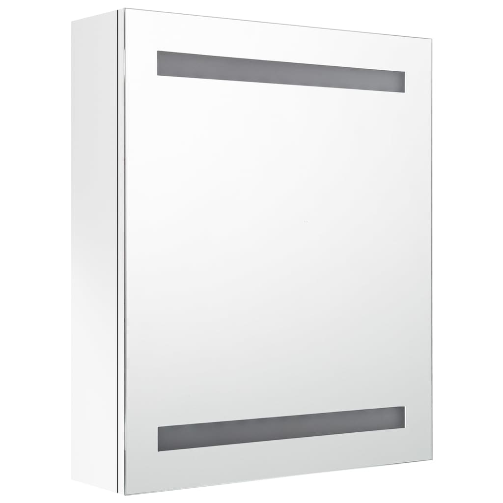 326486 vidaXL LED Bathroom Mirror Cabinet Shining White 50x14x60 cm