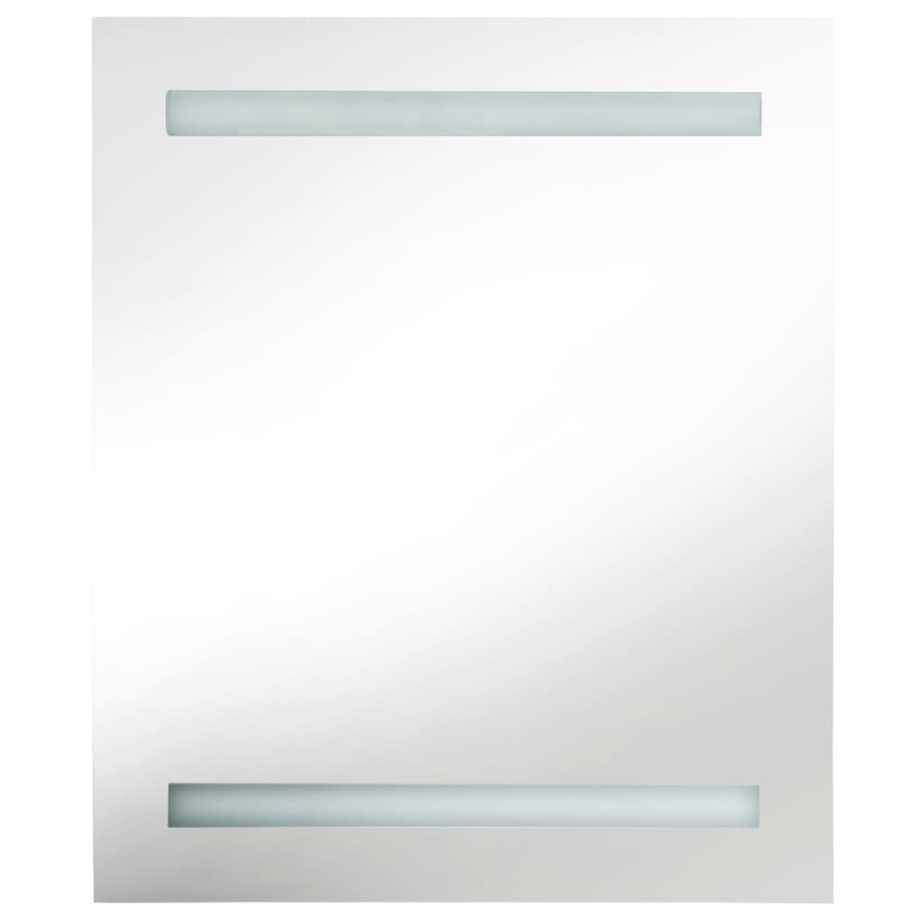 326487 vidaXL LED Bathroom Mirror Cabinet Anthracite 50x14x60 cm