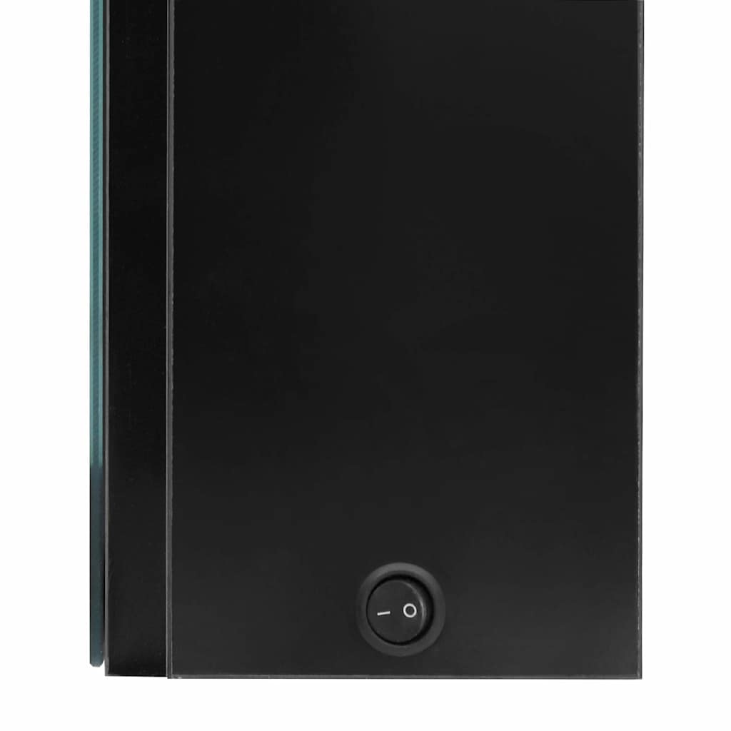 326489 vidaXL LED Bathroom Mirror Cabinet Shining Black 50x13x70 cm