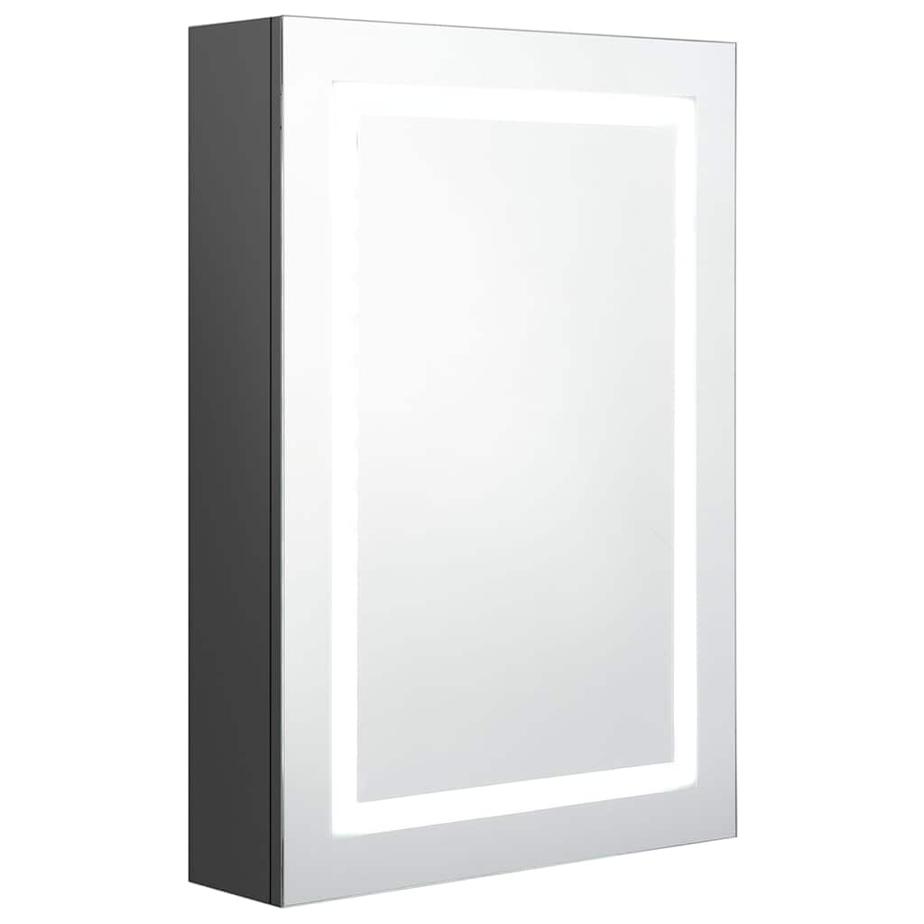 326490 vidaXL LED Bathroom Mirror Cabinet Grey 50x13x70 cm