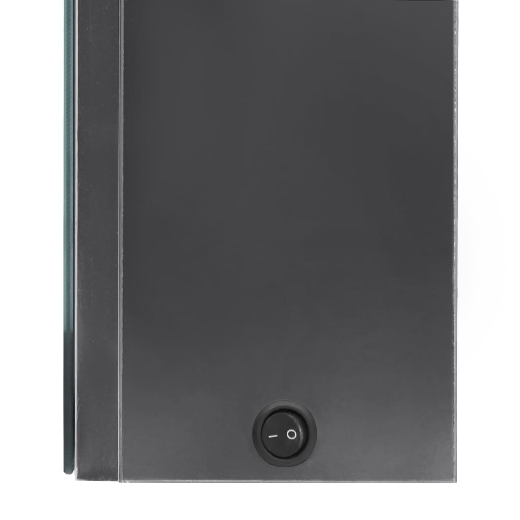 LED Bathroom Mirror Cabinet Shining Grey 50x13x70 cm