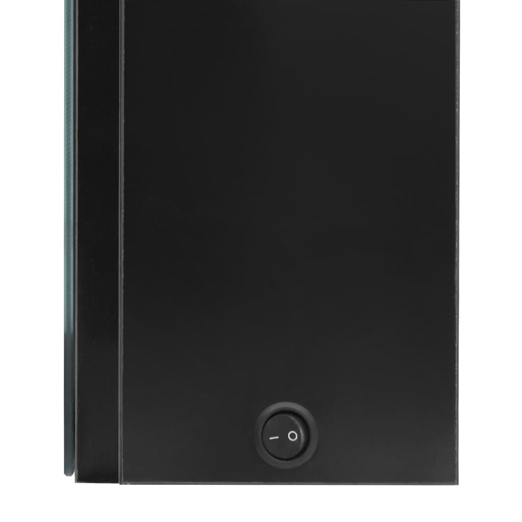 Bathroom Cabinet | Shining black | MDF with melamine finish, glass