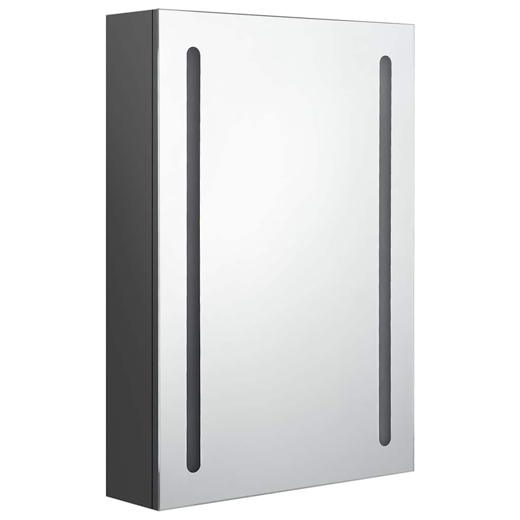 326497 vidaXL LED Bathroom Mirror Cabinet Grey 50x13x70 cm
