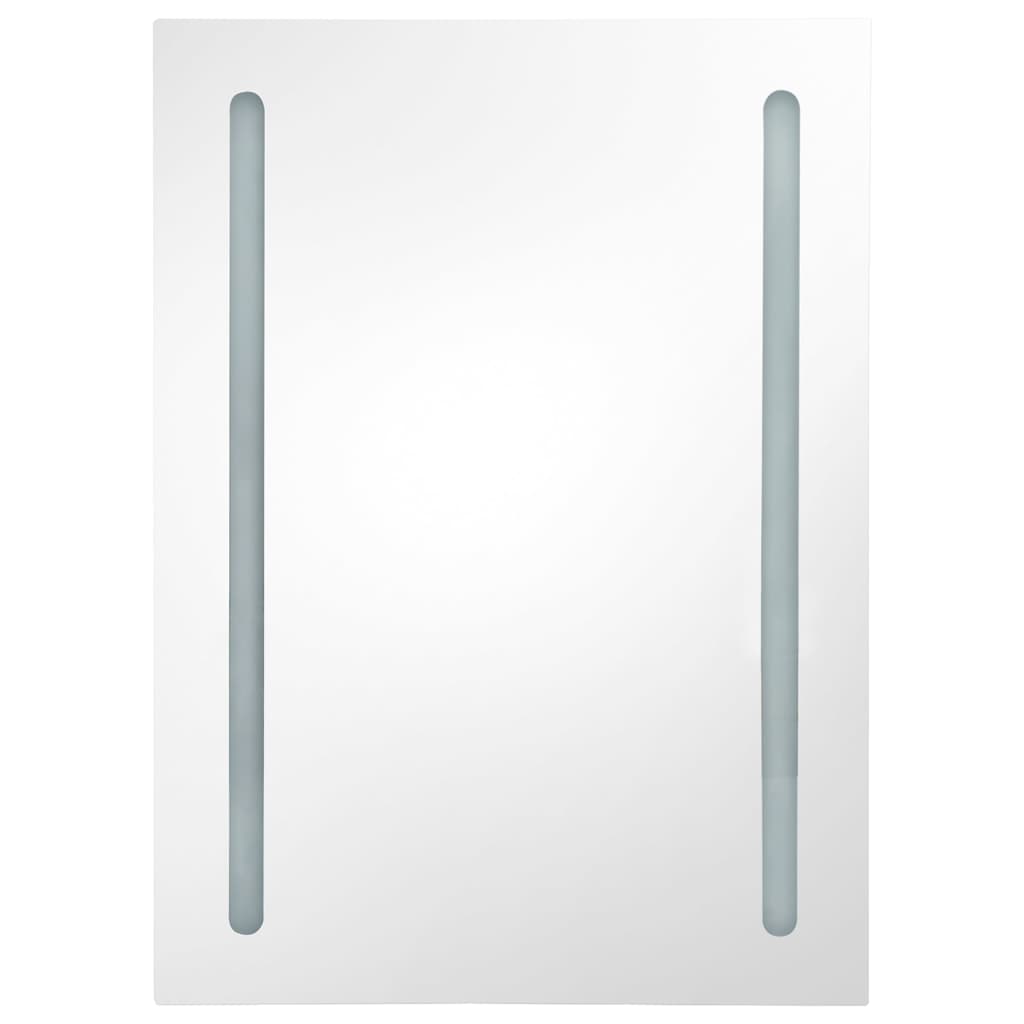 vidaXL LED Bathroom Mirror Cabinet Grey 50x13x70 cm