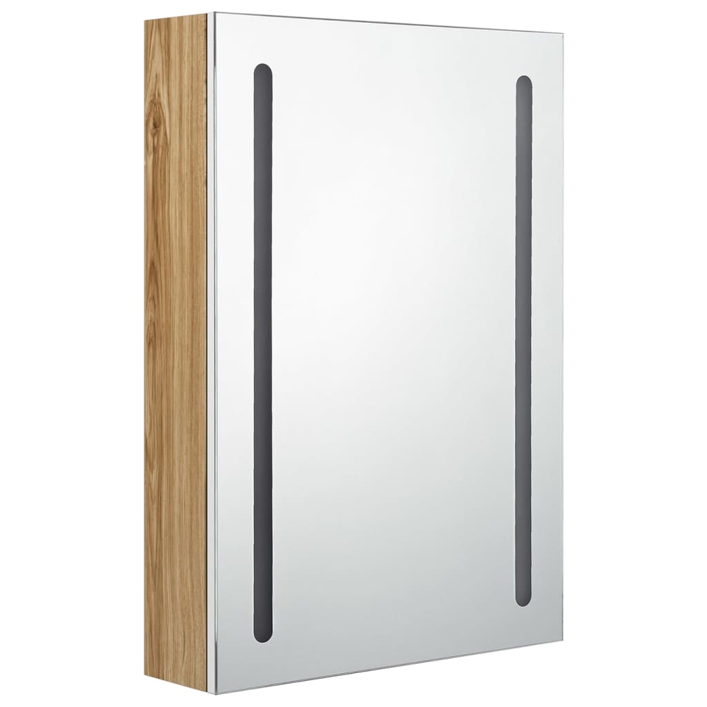 Bathroom Cabinet | White and Oak | MDF, Glass | Medium | Bathroom Cabinet
