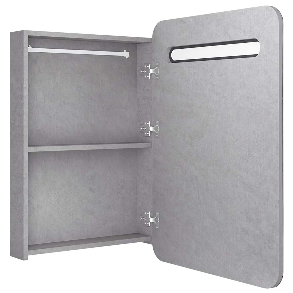 Bathroom Cabinet | Concrete grey | MDF with melamine finish, glass