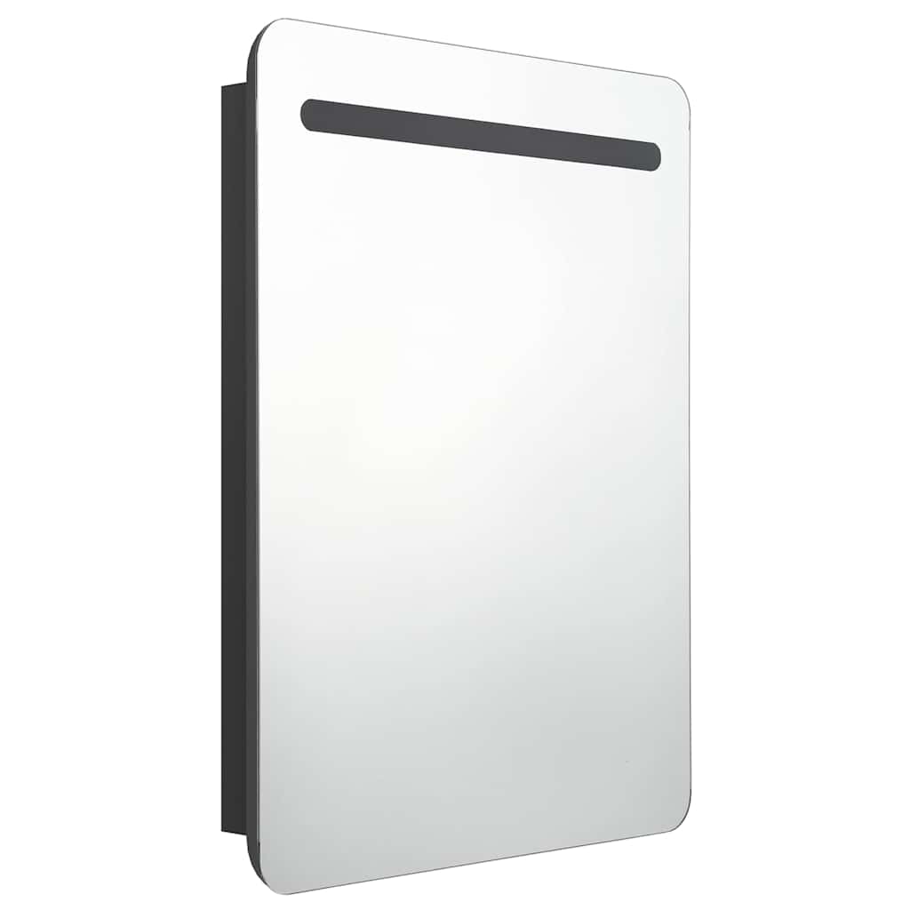 326503 vidaXL LED Bathroom Mirror Cabinet Black 60x11x80 cm