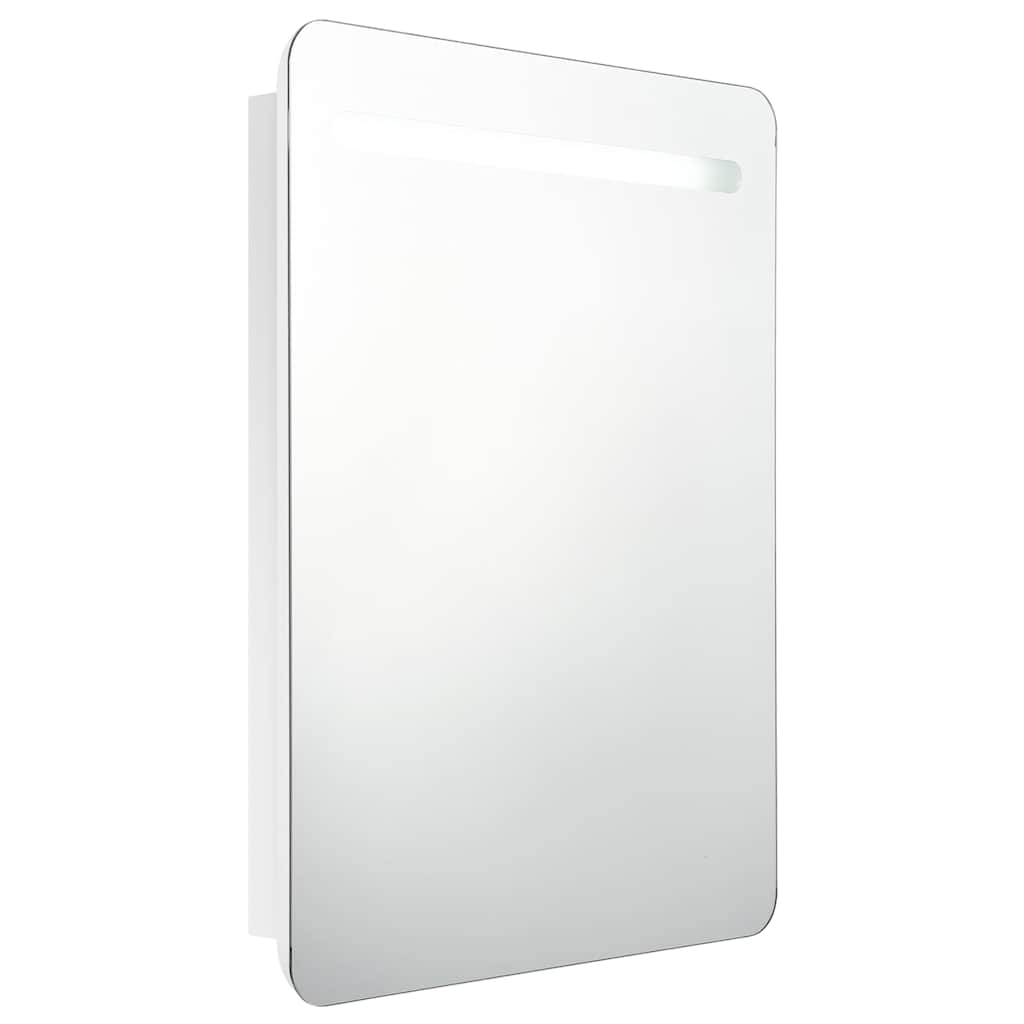 326509 vidaXL LED Bathroom Mirror Cabinet Shining White 60x11x80 cm